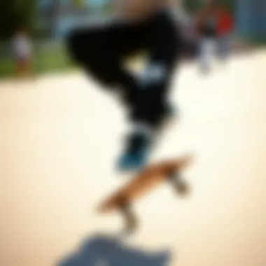 Skater performing a trick while wearing Nike Team Sweatpants