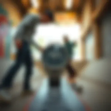 Integration of Nixon Platform Watch in Skate Culture Nixon Platform Watch displayed in a skateboarding environment