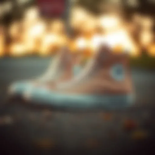 Elegant Nude Converse High Tops showcasing their sleek design