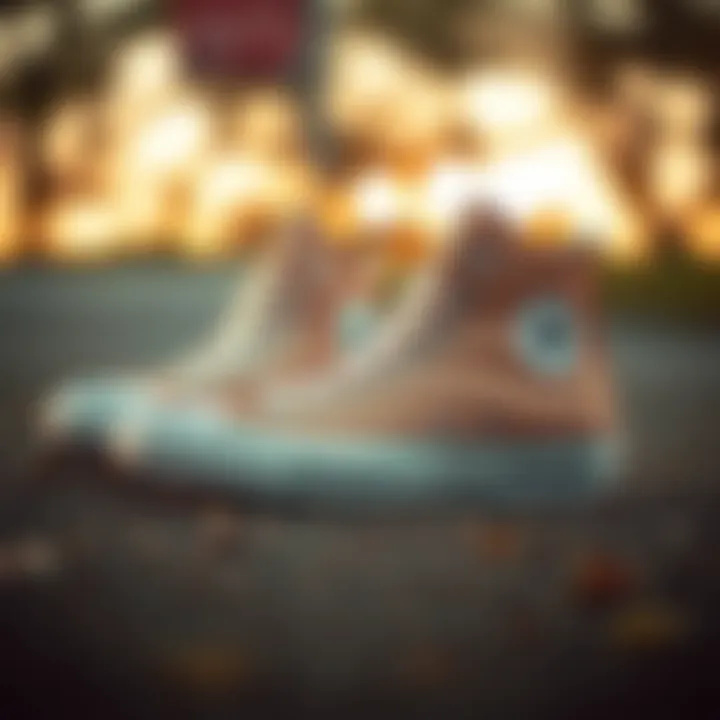 Elegant Nude Converse High Tops showcasing their sleek design