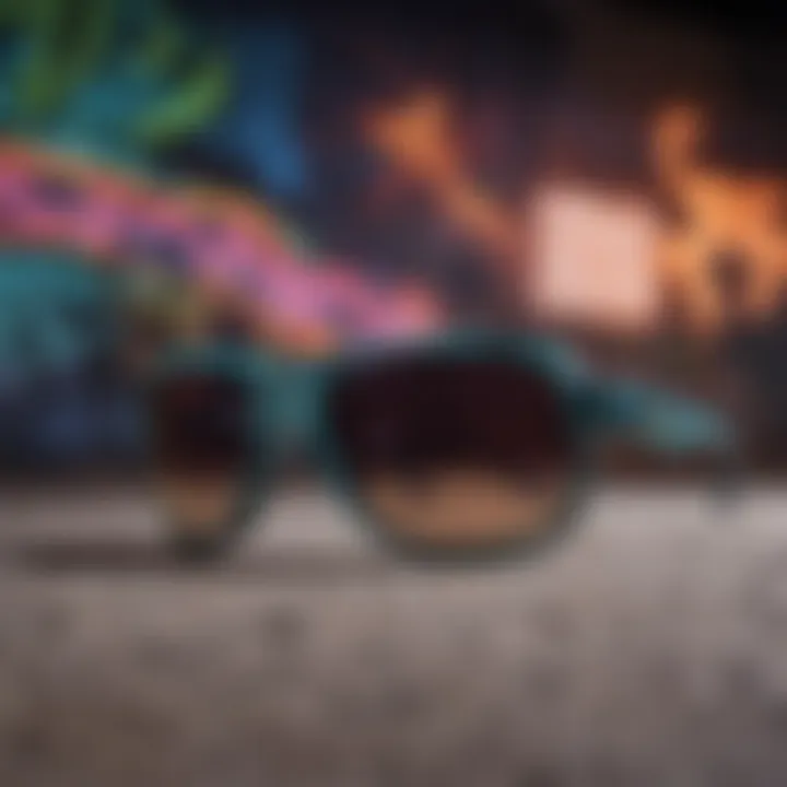 A collection of various Pit Viper night shades displayed against a graffiti backdrop.