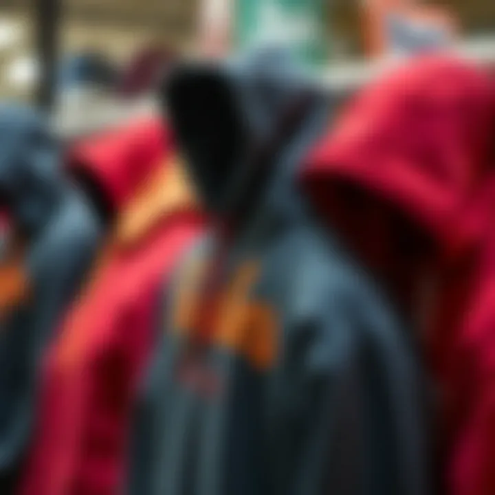 Variety of hoodies showcasing different fabrics and colors