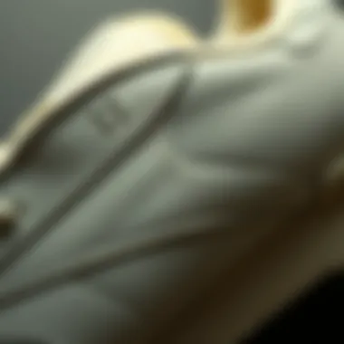 Close-up of the material and stitching details on the sneaker