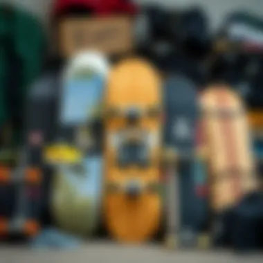 Diverse skateboard bundles showcasing various components