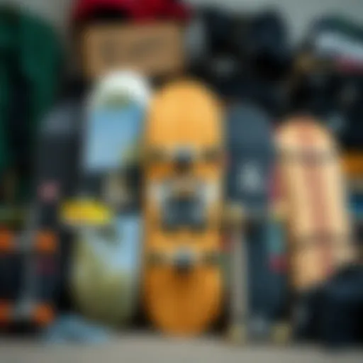 Diverse skateboard bundles showcasing various components