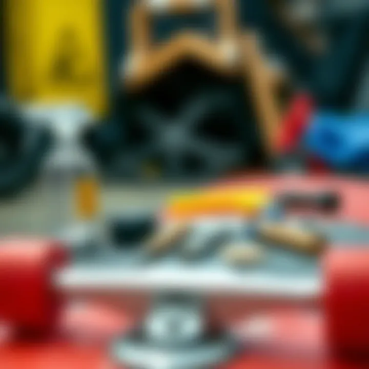 Maintenance tools and care items for skateboard bundles