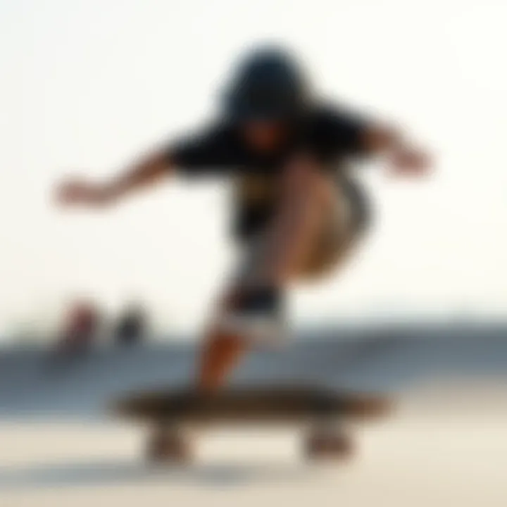 Skateboarder performing tricks with enhanced comfort