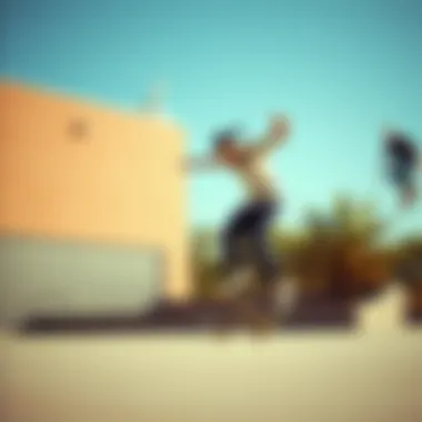 Skater performing a trick in 33x30 pants