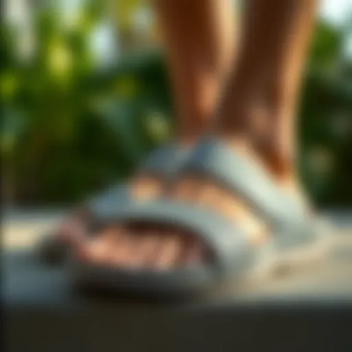 Elegant design showcasing the sleek lines and textures of Sperry Santa Cruz sandals