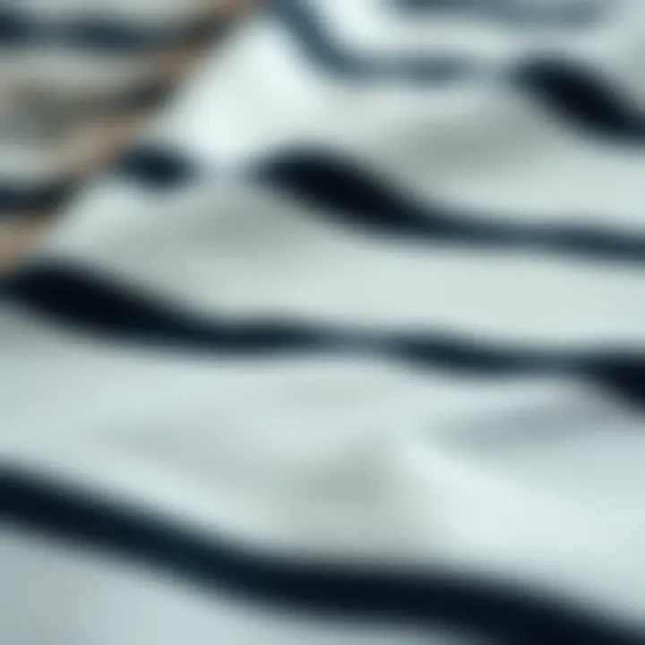 Detail of Striped Fabric Texture Close-up of fabric texture showcasing stripes