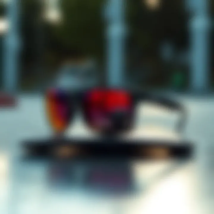 Stylish Oakley sunglasses featuring Prizm Jade lenses on a skateboard deck