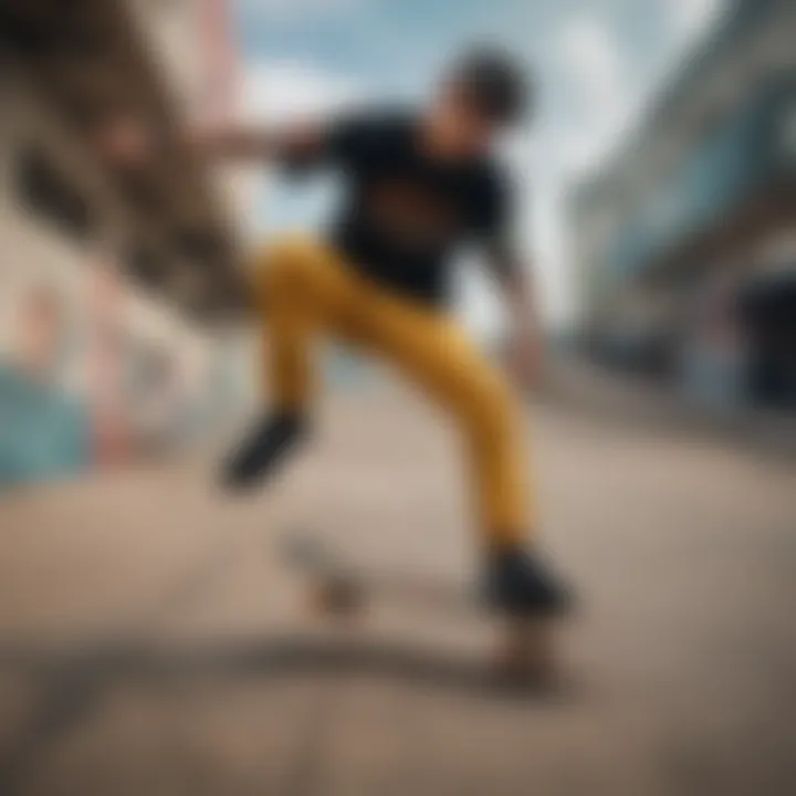 A stylish skater performing tricks while wearing Pit Viper sunglasses