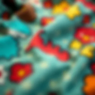 Close-up of Teddy Fresh fabric showcasing unique patterns