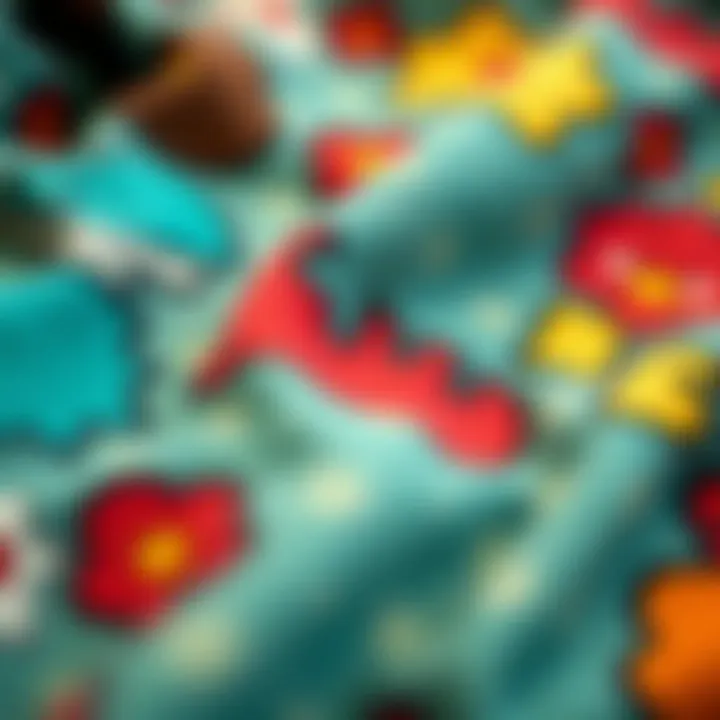 Close-up of Teddy Fresh fabric showcasing unique patterns