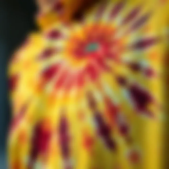 Artistry Unveiled: The Intricate Patterns of Tie-Dye Close-up of tie-dye patterns highlighting artistic designs and textures