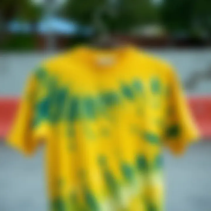 Sustainable Style: Embracing Eco-Friendliness in Tie-Dye Fashion Eco-friendly tie-dye shirt displayed with sustainable materials