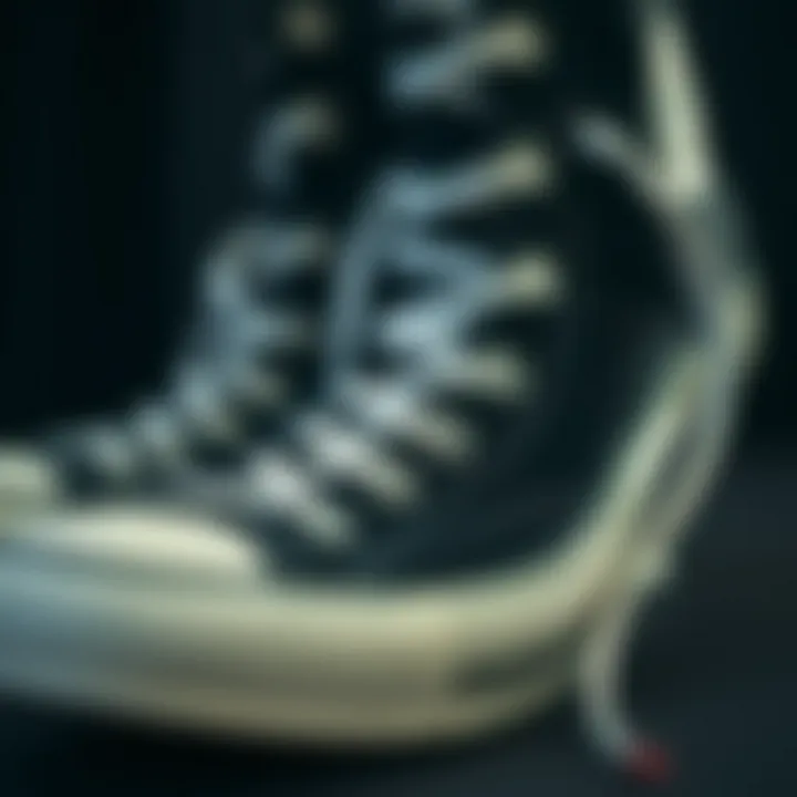 Detailed view of the materials used in Converse Chuck Taylor All Star Hi