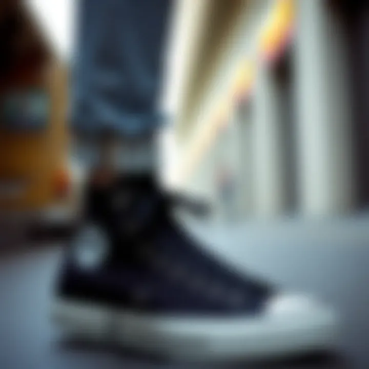 Stylish outfit incorporating black Converse Chuck Taylor All Star Hi