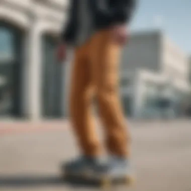 Skater showcasing stylish pants