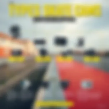 Types of Skate Cams Infographic An infographic showing different types of skate cams with specifications