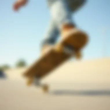 A skateboarder performing a trick while wearing stylish skate shoes