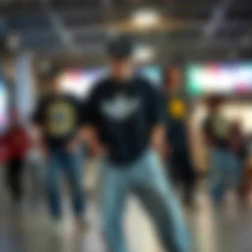 Classic 90s skatewear showcasing baggy jeans and graphic tees