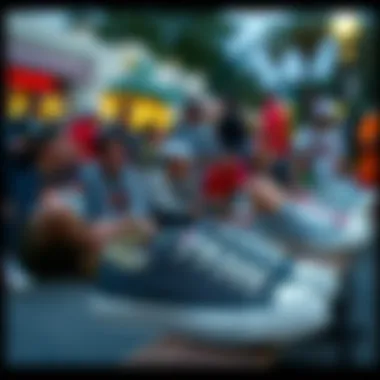 A vibrant community gathering showcasing Converse's influence in skate culture