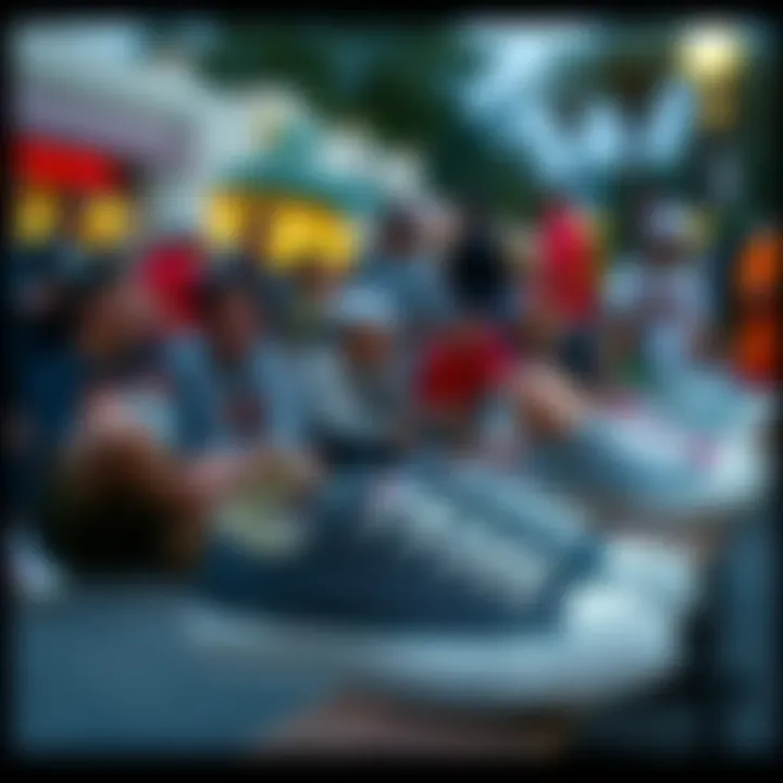 A vibrant community gathering showcasing Converse's influence in skate culture