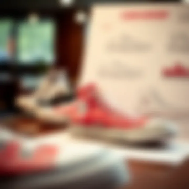 Detailed design evolution sketches of Converse shoes over the years