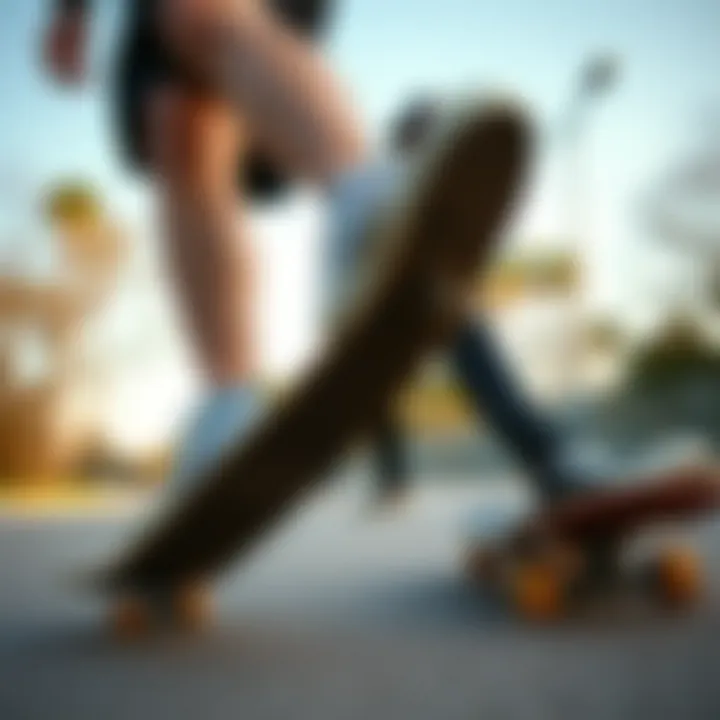 A contemporary skateboarding scene featuring athletes wearing Converse sneakers