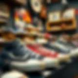 Historically significant Chuck Taylor shoes displayed in a vintage setting