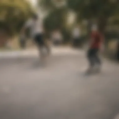 Group of skaters enjoying their time at a skate park