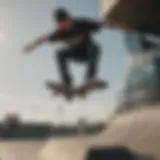 A skateboarder executing an impressive trick mid-air