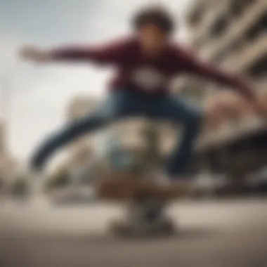 Tiago Lemos performing a skateboard trick showcasing his unique style