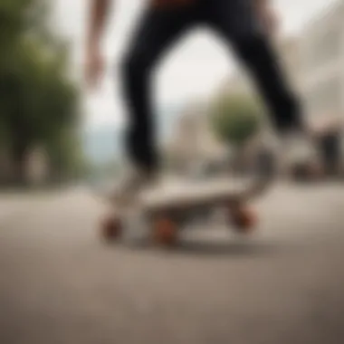 A skater adjusting longboard trucks for optimal performance.