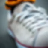 Design Features of Size Six Skate Shoes Close-up view of a size six skate shoe showcasing its design features.