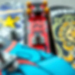 A detailed close-up of various Tech Deck models showcasing their intricate designs