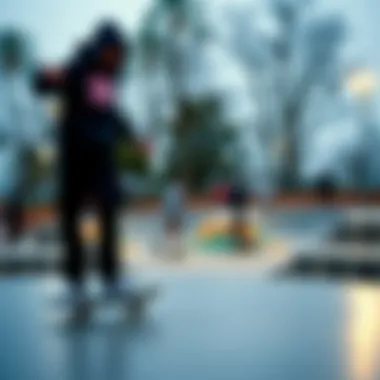 Skate Park Culture and DC Shoes A vibrant skate park representing the culture surrounding DC Shoes