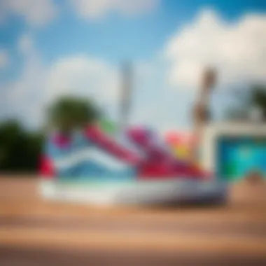 Vans Size 2 Youth shoes showcasing vibrant colors and design