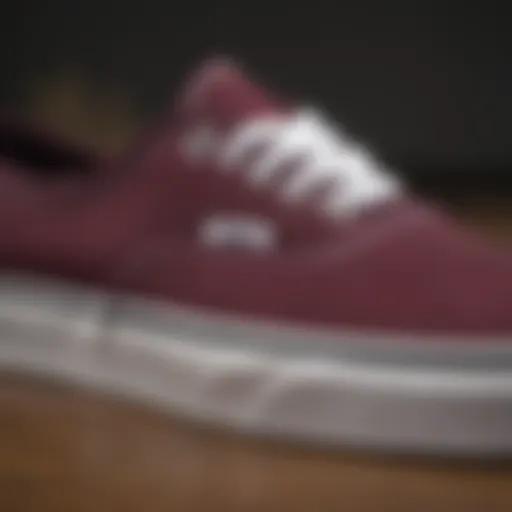 Close-up view of Vans Authentic Port Royale showcasing its unique color and texture.