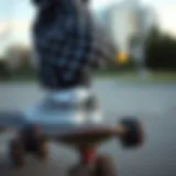 Vans checkered beanie on a skateboard