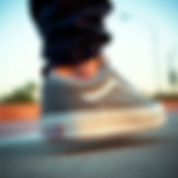 Sleek Design of Vans Kyle Walker Pro Side view of Vans Kyle Walker Pro skate shoes showcasing their sleek design.