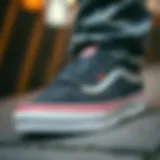 Close-up of Vans Low Pro women's shoe showcasing unique design elements