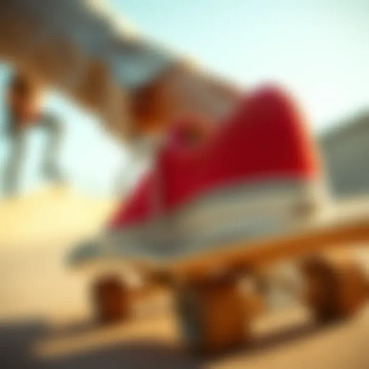 Vans Low Pro in Action: Performance on the Board Vans Low Pro women's shoes in action on a skateboard