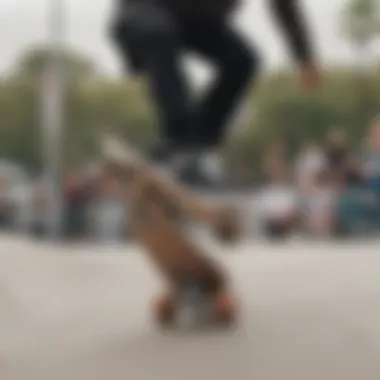 Skateboarder performing tricks wearing Vans Pro Skate shoes