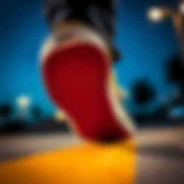 Durability of Vans Size 14 Shoe Sole Close-up of Vans size 14 shoe sole