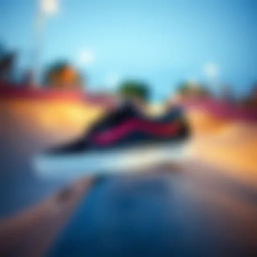 Vans size 14 skateboard shoes on a ramp