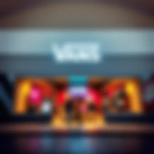 Exterior view of the Vans store at Cerritos Mall showcasing its vibrant signage.