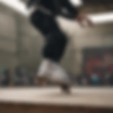 Skater performing tricks wearing Vans Ultrarange Mesh