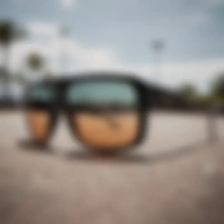 Close-up of the lens technology in Viper polarized sunglasses